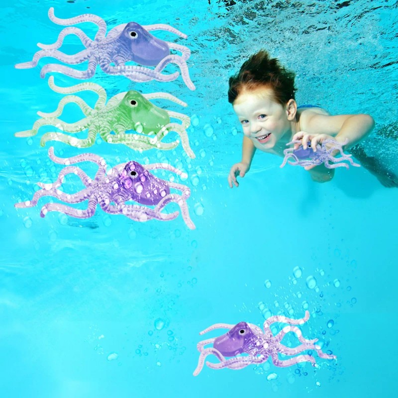 Veraly 15 Juguetes Alberca Verano Animales Acuaticos Niños Pulpo