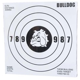 14cm Card Targets Air Rifle Pistol Shooting Target Paper Thick Cards Square White 25Pack (Bulldog)