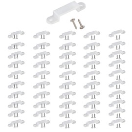 Clearhill 10Packs Strip Light mounting Brackets,Each Pack Included 5Pcs Transparent Fixing Clips and 10 Pcs Screws,Fixed on Both Sides,for 8mm Wide Strip Lights,Total 150 Pcs.
