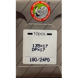 Needle It Up with 10 Organ 135x17 / DPx17 Titanium Needles for Sewing Machine - Size 180/24