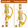 CALPOSE 3/8 Inch Natural Gas Quick Connect Fittings, 100% Solid
