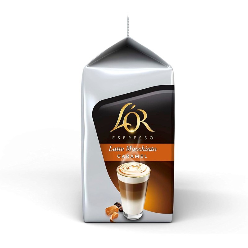 Tassimo L'Or Latte Macchiato Caramel Coffee (16 pods, 8 servings)