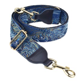 CLOUDMUSIC Handbag Strap Replacement Crossbody Strap Purse Strap For Women Girls(Peacock Flowers In Blue)