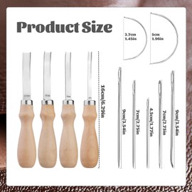 TLKKUE 4 Sizes Leather Edge Skiving Beveler Tools, Wide Leather Craft Edge Beveler Tool Kit Leather Edge Trimmer for Wristbands, Belts and Other Leather Thinning Projects（4/6/8/10mm）