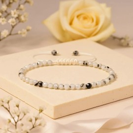 Unbranded Rainbow Moonstone Bracelet Minimalist Healing Crystal Bracelet Gift Dainty Style