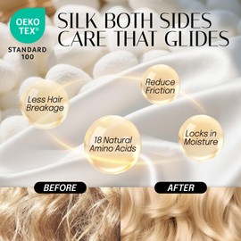 OLESILK Silk Bonnet for Sleeping Women 22 Momme - 100% Mulberry Double Layer Silk, Night Sleep Cap Hair Wrap for Hair Care