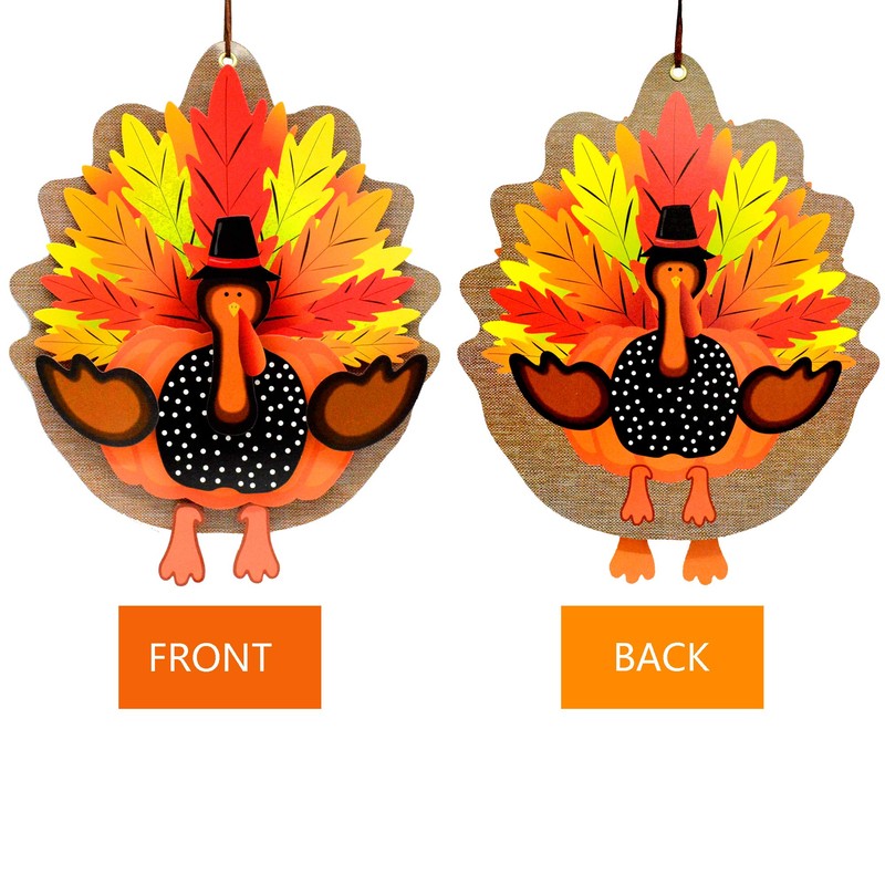 Thanksgiving decorations 3D Turkey Decor Door Hanger