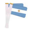 25 Packs Small Argentina Flags on Handheld Stick，Miniature Argentine Flag
