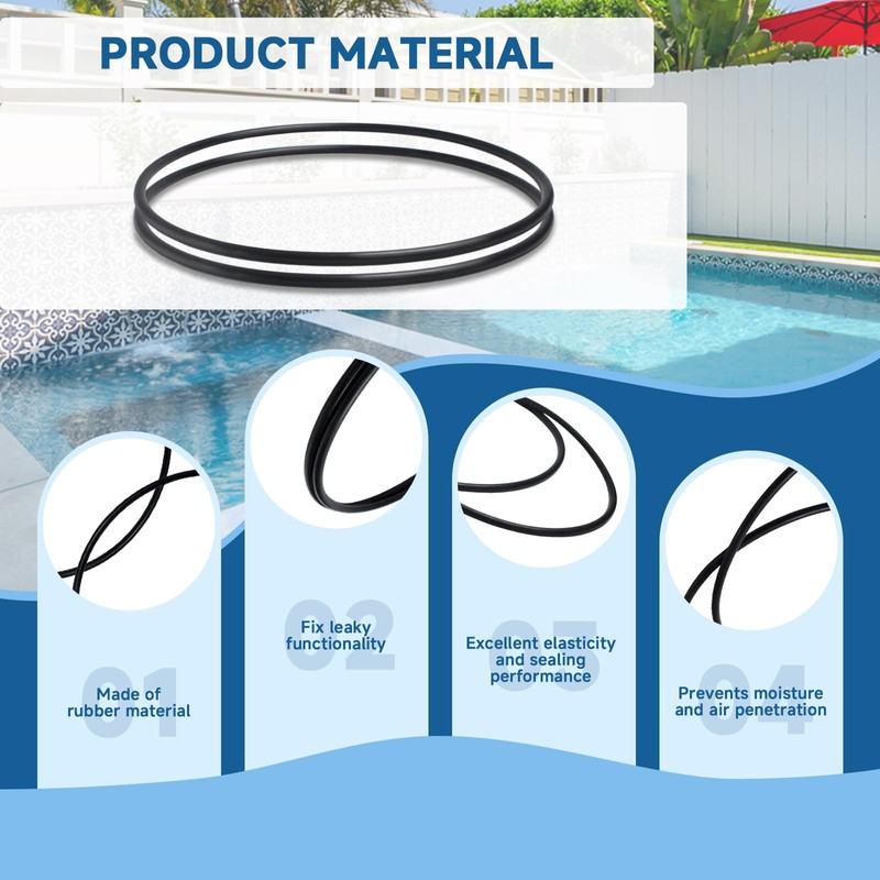 (2PCS) 805-0448 Filter Cover O-Ring for Waterway ProClean Pool Filters