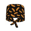 Hot Dog Working Cap Scrub Cap with Sweatband Adjustable Unisex
