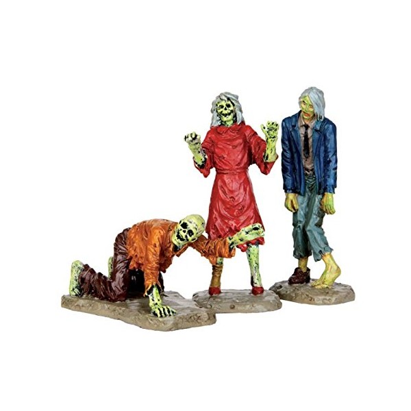 Lemax Spooky Town Collection Walking Zombies, Set of 3 #42219