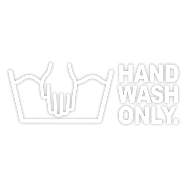 Decal Sticker 'Hand Wash Only – 10x4 cm Art No