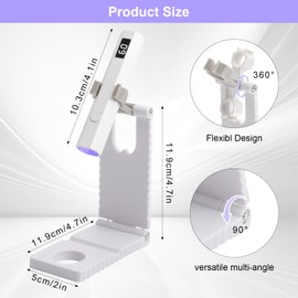 UV Lampe für Gelnägel Weiß Mini UV Lampe für Gelnägel mit Ständer Wiederaufladbar 2 Timer-Mod Nagellampe für Gel-Nagellack Aufbaugel Nail Tips Nagellack Trocknergerät