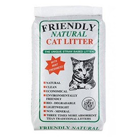 Friendly Natural Straw Based Cat Litter 20kg, clear