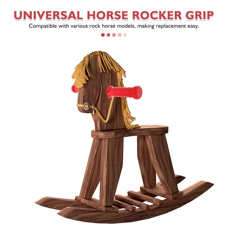JOINPAYA 2pcs Plastic Rocking Horse Handle Replacement Threaded Grip Handles