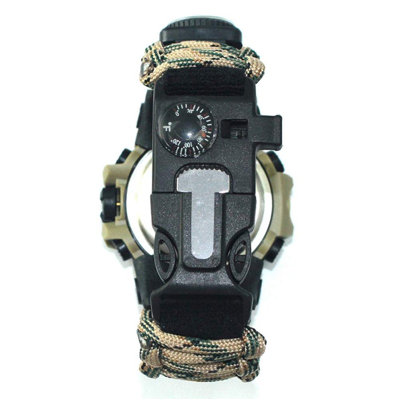 Survival Military Digital Watch,Outdoor Camping Survival Watch Multi Functional Bracelet