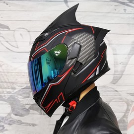 SDFGDFD Flip-Up Motorbike Helmets, with Double Sun Visor Full Face Motorcycle Crash Helmets DOT/ECE Approved Modular Helmet,Fully Washable Lining, Motorcycle Helmet