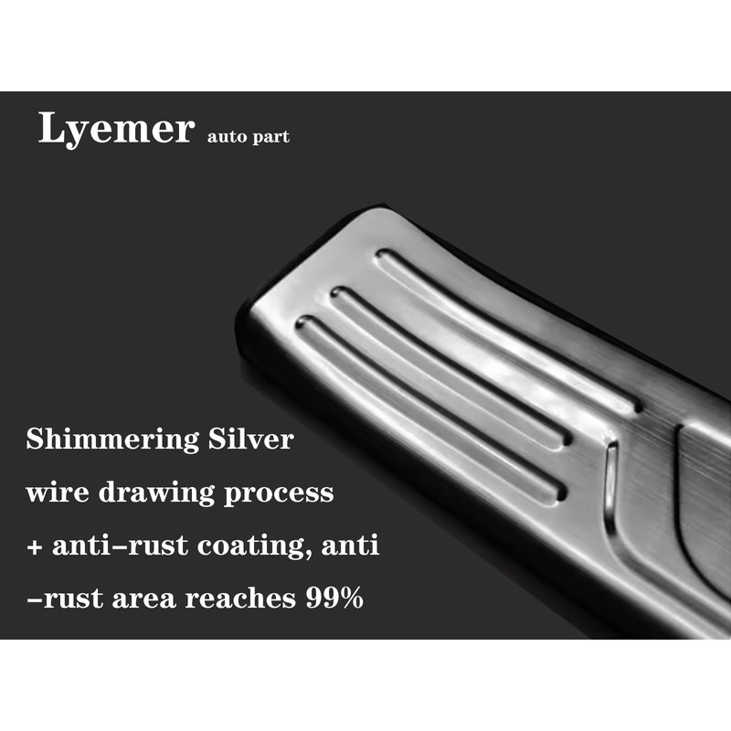 Steel Chrome Door Sill Protector for Mazda CX-5 2013-2025, Honeycomb-Pattern