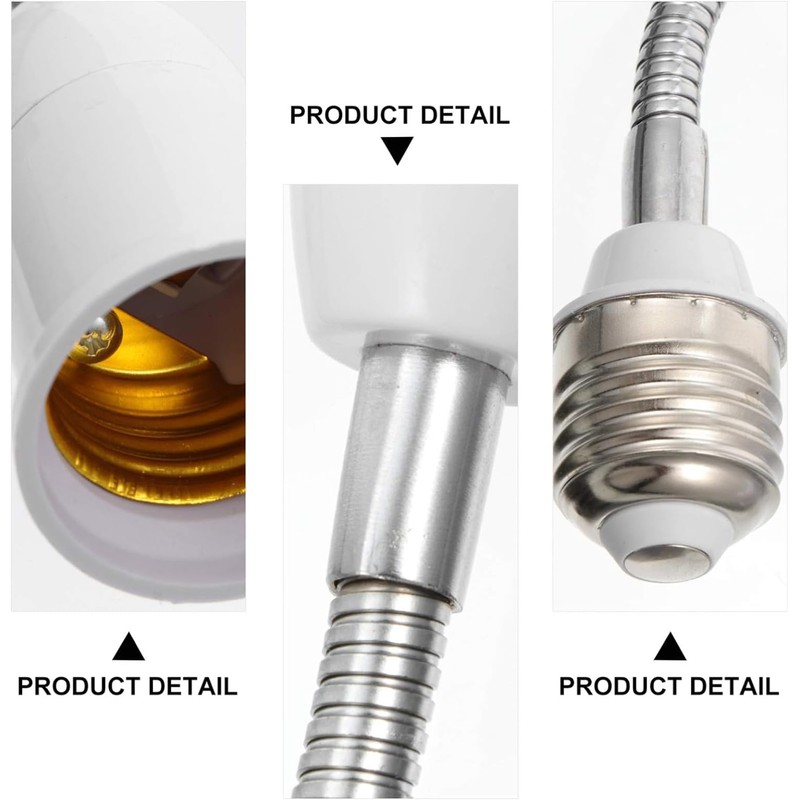 E27 Flexible Light Socket Extender/Adjustable Bulb Extender for Home Light