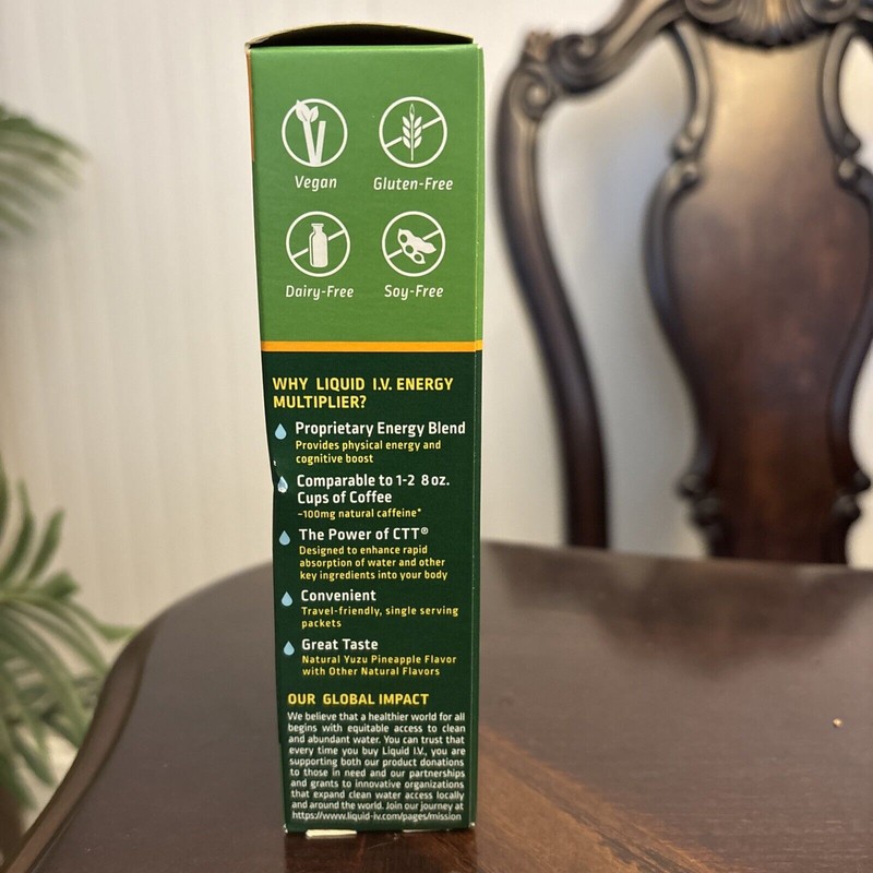 Liquid I.V. Energy Multiplier Hydration Yuzu Pineapple 3.38 Ounce