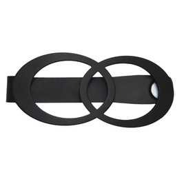 GARDINIA Black Metal Infinity Magnetic Tie Back Curtain Tiebacks for Curtains or Fabrics 13.5x5.5cm