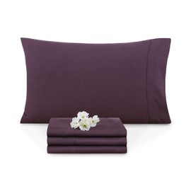 Empyrean Bedding Pillow Cases King - Soft King Pillow Cases - King Size Pillow Cases - King Pillow Cases Set of 8 - Premium Hotel Pillowcases King Size -Purple Eggplant