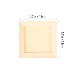 Toyvian 6pcs DIY Wooden Picture Frame, 4. 7 x 4. 7 Inch Unfinished Picture Frame Wooden Picture Frame for Children Adults Arts Crafts DIY Painting Projects