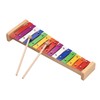15 Note Glockenspiel Xylophone Wooden Base Colorful Aluminum Bars with