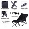 Givjoy Comfy Folded Chair with Ottoman, Oversized Folding Faux Fur