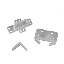 RV Designer H301 Drawer Repair Kit w/ Drawer Slide, Rear Socket and 2 Corner Slides, Cabinet Hardware