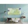 Physical Map of Virginia State - 11.3 x 23.3 Inches