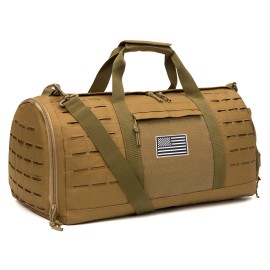 Toolzia 40L Tactical Travel Duffel Bag with Shoe Compartment