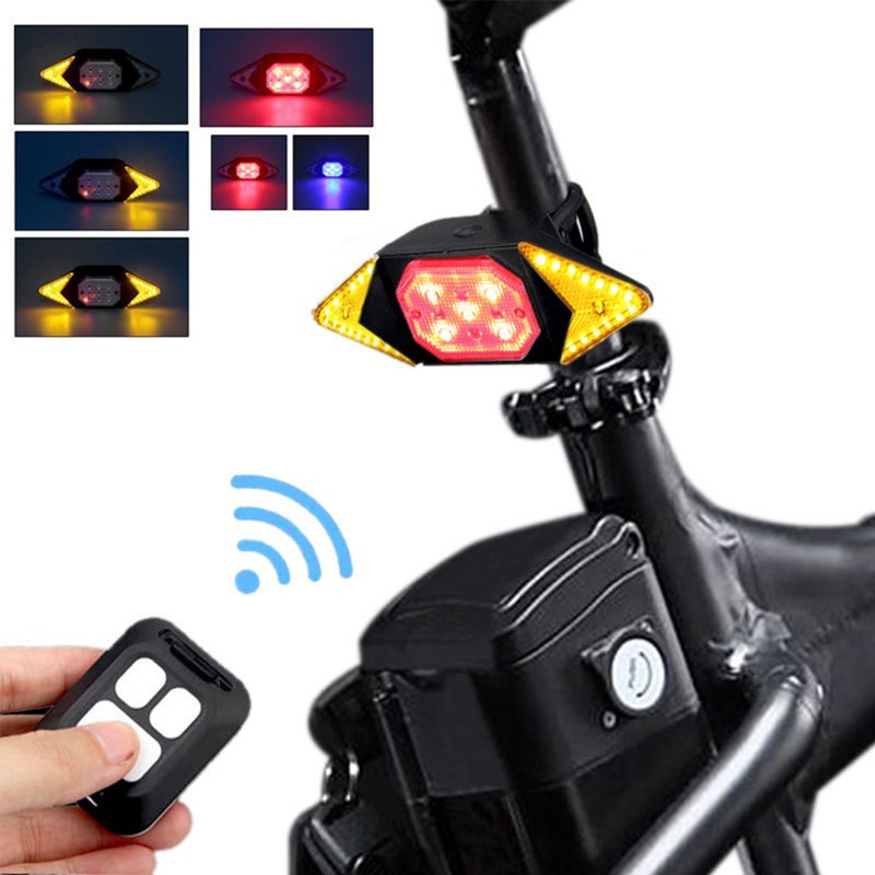 Bike Tail Turn Signal Light Safety Warning Bike Brake Rear