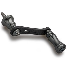 HEIGHTEN 0612 1.7 inches (42 mm) Reel Handle, 0.6 inch (15 mm) Knob Included, Shimano Daiwa Spinning Reel, Universal [Light Game Mountain Stream Fishing] Chess Series (Dark Gray (22STELLA/23AIRITY))