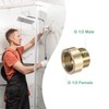 M METERXITY 1-Set Shower Head Extension Arm, Brass G1/2 Male