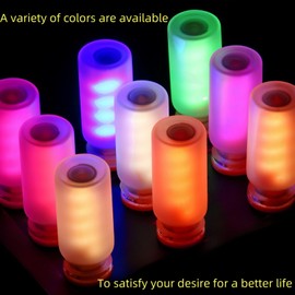 Retro Car Lamp, Touch Adjustment USB LED Car Lights,Plug in USB Automotive Night Lamps,Plug-in Ambient Light, Mini LED Bulb for Automotive,Bedroom,Hallway,Desk,No Pole dimming(Frosted-Blue)