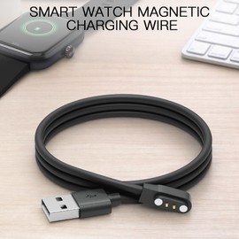 Hahace 3 Pack Charger Compatible with Veryfitpro Letsfit Willful YAMAY SW023 ID205L SW021 ID205U ID205S SW025 Uwatch 3S, 3.3FT Magnetic Smart Watch Charger Cable