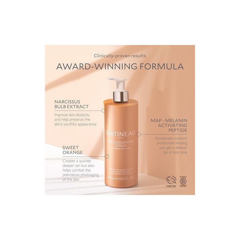 GATINEAU Tan Accelerating Lotion 400ml + Golden Glow Gradual Tan