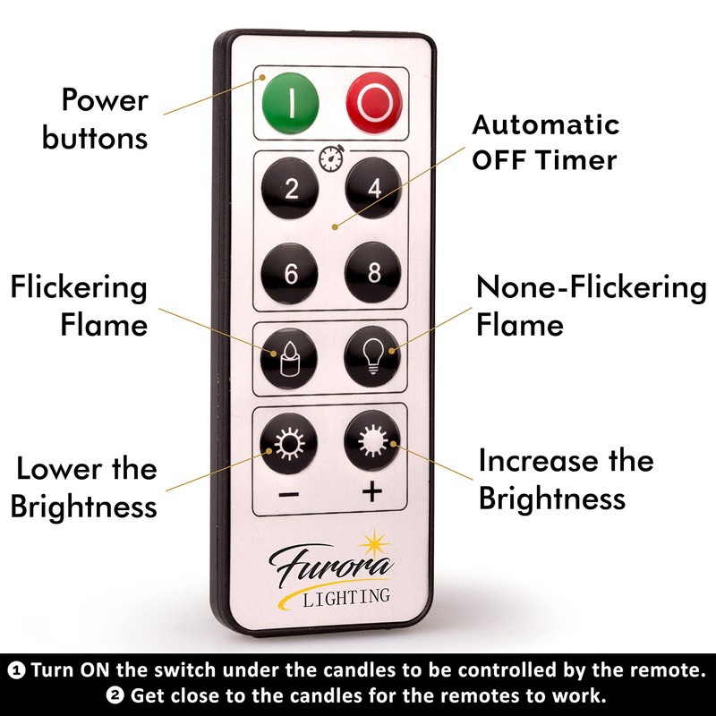 FURORA LIGHTING Pink Rome Real Wax LED Candles with Remote