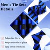 Luckyvestir Ties for Men Striped Neck Tie and Pocket Square