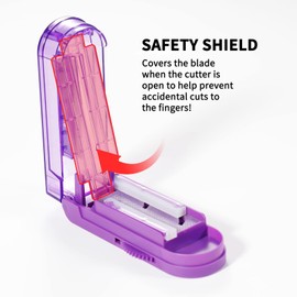 Pill Cutter Splitter for Small and Tiny Pills, Adjustable Pill Cutters for Small Tablets, Accurately Cuts Multiple Pills at Once (Sharp Blade with Safety Guard,Non-Slip Silicone Edge)