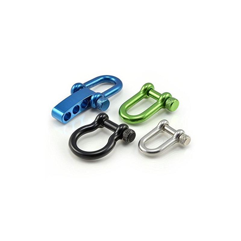 Ganzoo Shackle made of stainless steel, straight, with adjustable twist