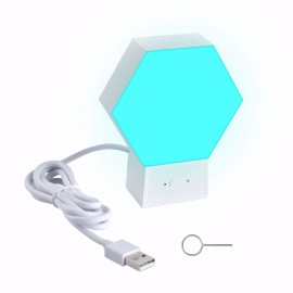 Smart Home Light Hexagon LED Desk Lamp USB Powered App Control Changeable Color Modern Design Plastic BodyWarehouse: LA01