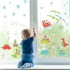Stickerscape Christmas Santa Window Stickers (Christmas Dinosaur) | Christmas Window