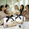 Conlunch 12pcs Clear Plastic Gift Bags with Die Cut Handles,