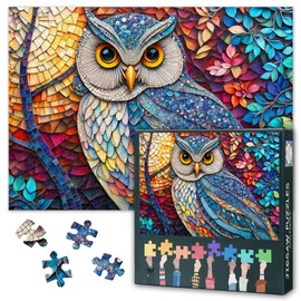 Owl Puzzle for Adults 1000 Pieces Family Puzzle Home Decor Birthday Party Challenging and Artistic Collectible Puzzles Educational Exercising Brain Jigsaw Puzzles Sets(27.5x19.7in)