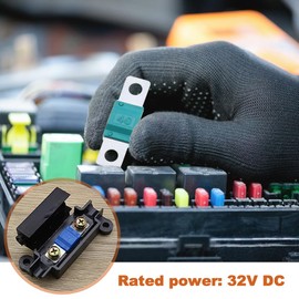 Riisoyu Midi Fuse, Bolt-On Fuse, 32 V, 30/40/50/60/70/80/100 Amp Midi High Current Fuse, Screw Fuse for Cars, Trucks, Construction Vehicles, Buses, Caravans, Pack of 14