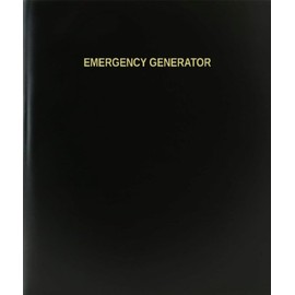 BookFactoryÂ® Emergency Generator Log Book/Journal/Logbook - 120 Page, 8.5"x11", Black Hardbound (XLog-120-7CS-A-L-Black(Emergency Generator Log Book))