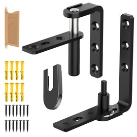 Cafe Door Hinges and Saloon Door Hinges, Swinging Door Hinge Self Closing for Louvre Doors,Swinging Doors, 304 Stainless Steel (MIN Black, Single Door(1Pack))