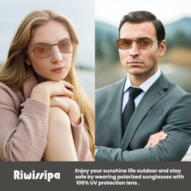 Riwissipa Reading Sunglasses Folding Glasses Anti Glare UV Protection Readers Eyeglasses with Portable Case for Woman Man (Brown, 3.5, multiplier_x)